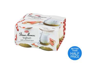 Bonne Maman yogurt with rhubarb layer 4x125g