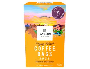 Taylors of Harrogate flying start coffee bags 10 enveloped bags