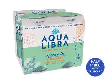 Aqua Libra cucumber mint & lime 4pk - Tesco