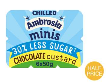Ambrosia minis 30% less sugar - chocolate
