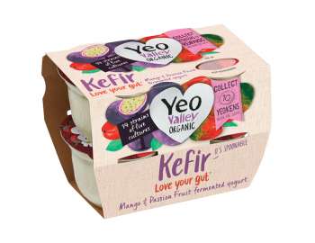 Yeo Valley organic kefir mango & passionfruit 4x100g