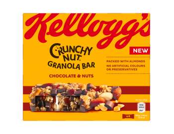 Kelloggs Crunchy Nut Bar Choc & Nuts 4x32g