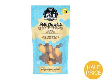 Mighty Fine milk choc honeycomb dips 90g