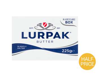 Lurpak slightly salted butter box 225g