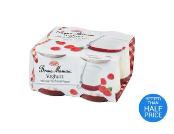Bonne Maman yogurt with raspberry layer 4x125g