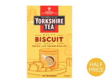 Yorkshire Tea Biscuit Brew 40 Tea Bags - Tesco