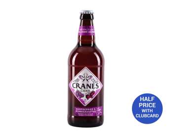 Buy 3 Cranes rasp. & pomegr'te 500ml only