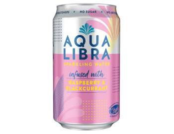 Aqua Libra Raspberry & Blackcurrant Infused Fruit Flavoured Sparkling Water 330ml
