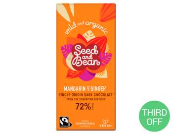 Seed & Bean mandarin & ginger dark chocolate 85g