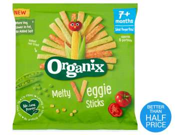 Organix Melty Veggie Sticks single pk 15g